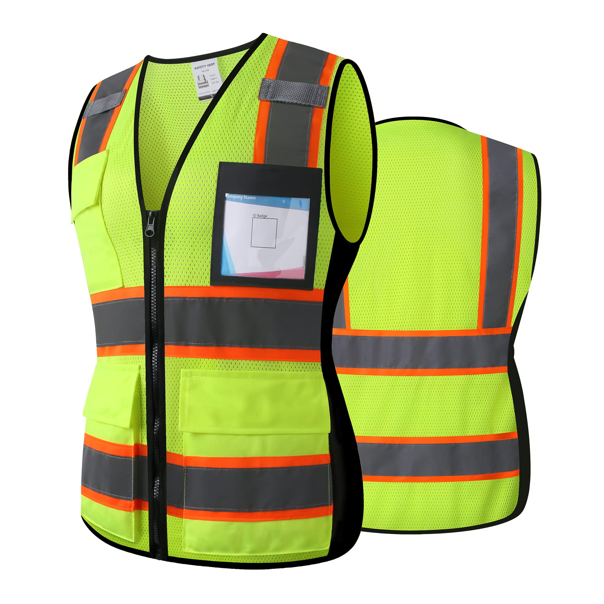 Safety Vest for Men Women Reflective Construction Vest Hi Vis ANSI Standard