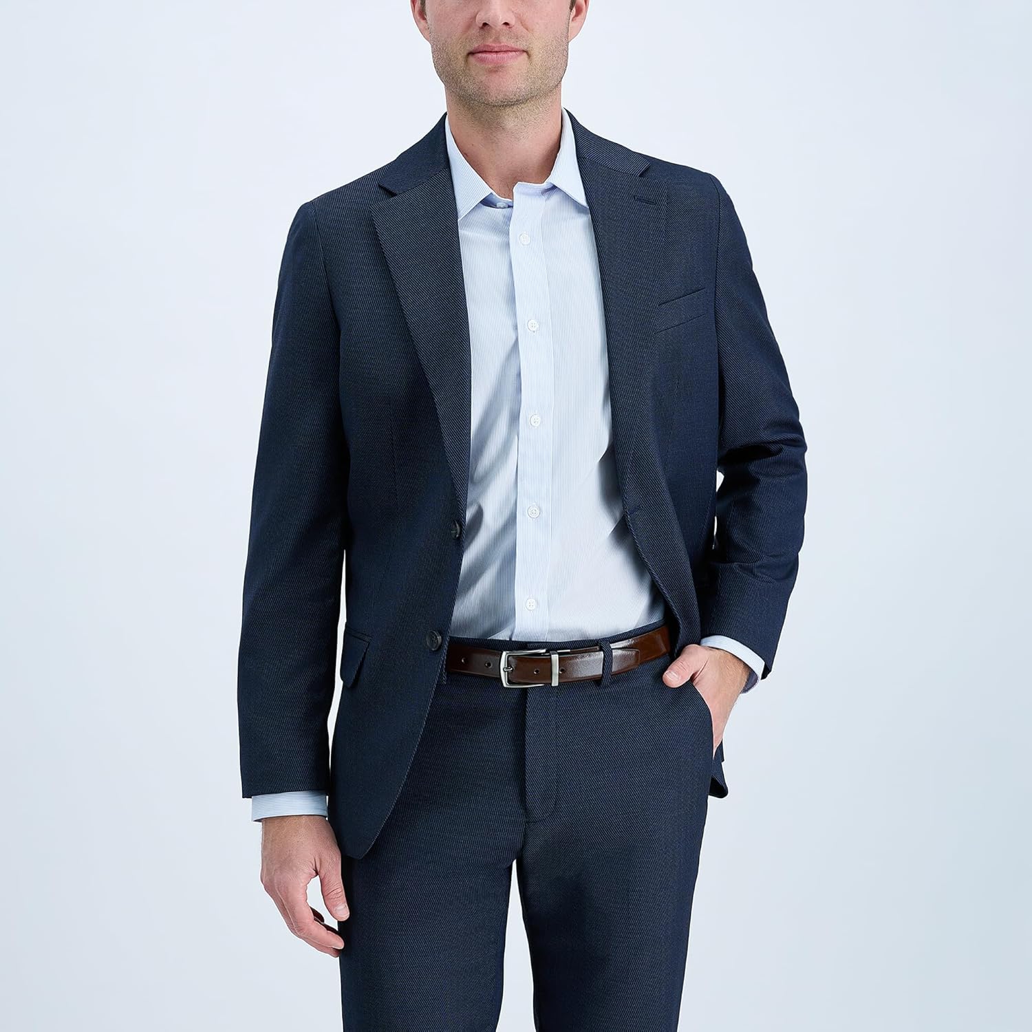 Haggar mens 2-in-1 Reversible Leather Belt for Dress Pants, Suits, Khakis - Classic, Business Casual, Formal, Work - Image 4