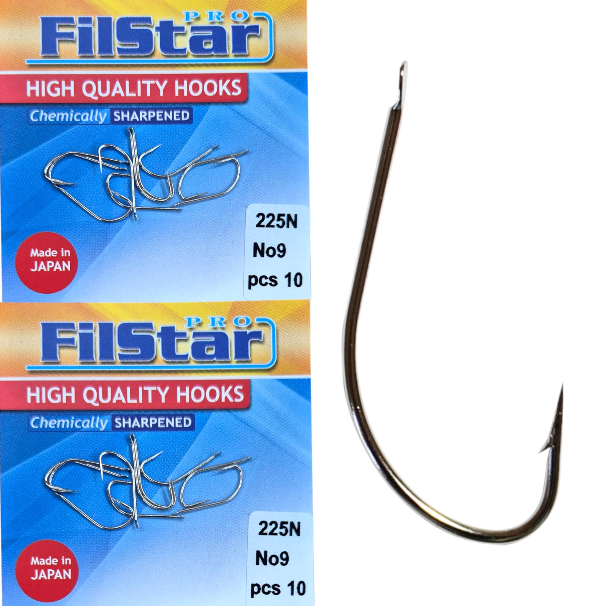 PRO FILSTAR 20 Piece Fishing Hook Set N9, Carp Fishing Hooks, Carp Fishing Accessories, Barbed Carp Hooks