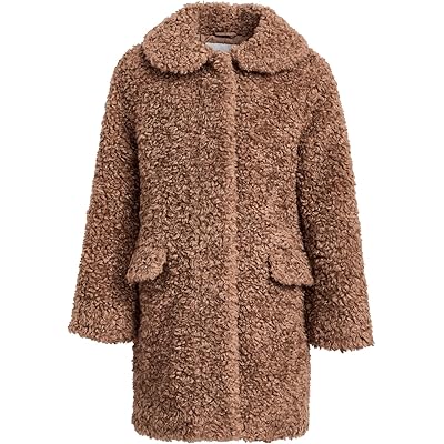 Janie and Jack Tan Sherpa Coat (Toddler/Little Kid/Big Kid) brown