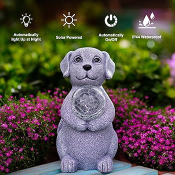 Amazon.com: Tiejiajiang Dog Garden Statues - 8.4 Dog Decor with