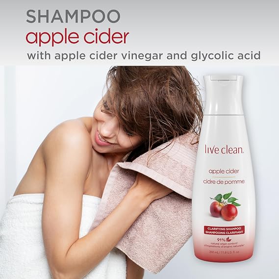 Live Clean Shampoo, Clarifying Apple Cider, 12 Oz