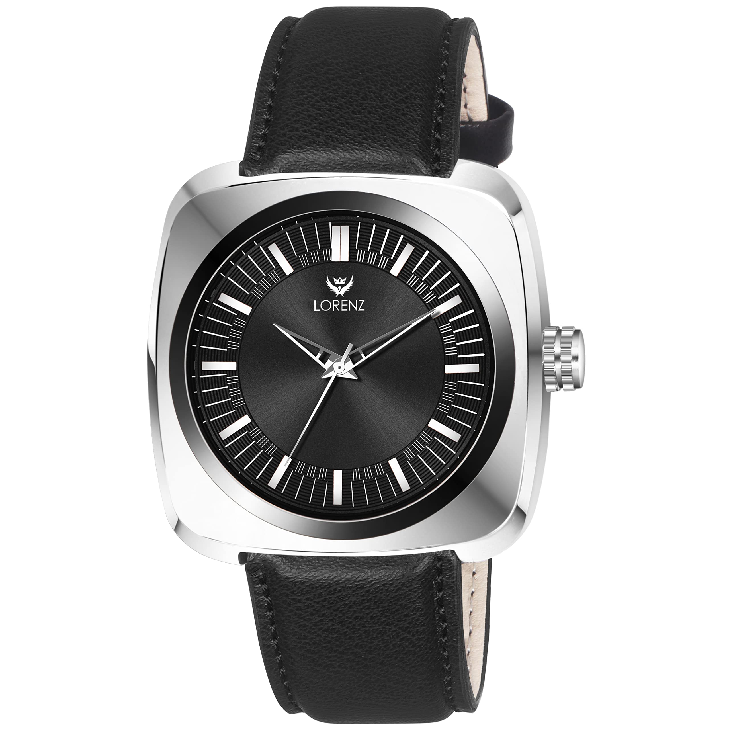 LORENZ Mens Fashion Stainless Steel Case | Superior Black Square Dial Watch for Men | MK-4018R (B0B82WL3CS) Amazon Price History, Amazon Price Tracker