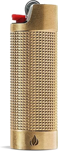 Lighter USA - Funda de latón dorado para encendedor BIC