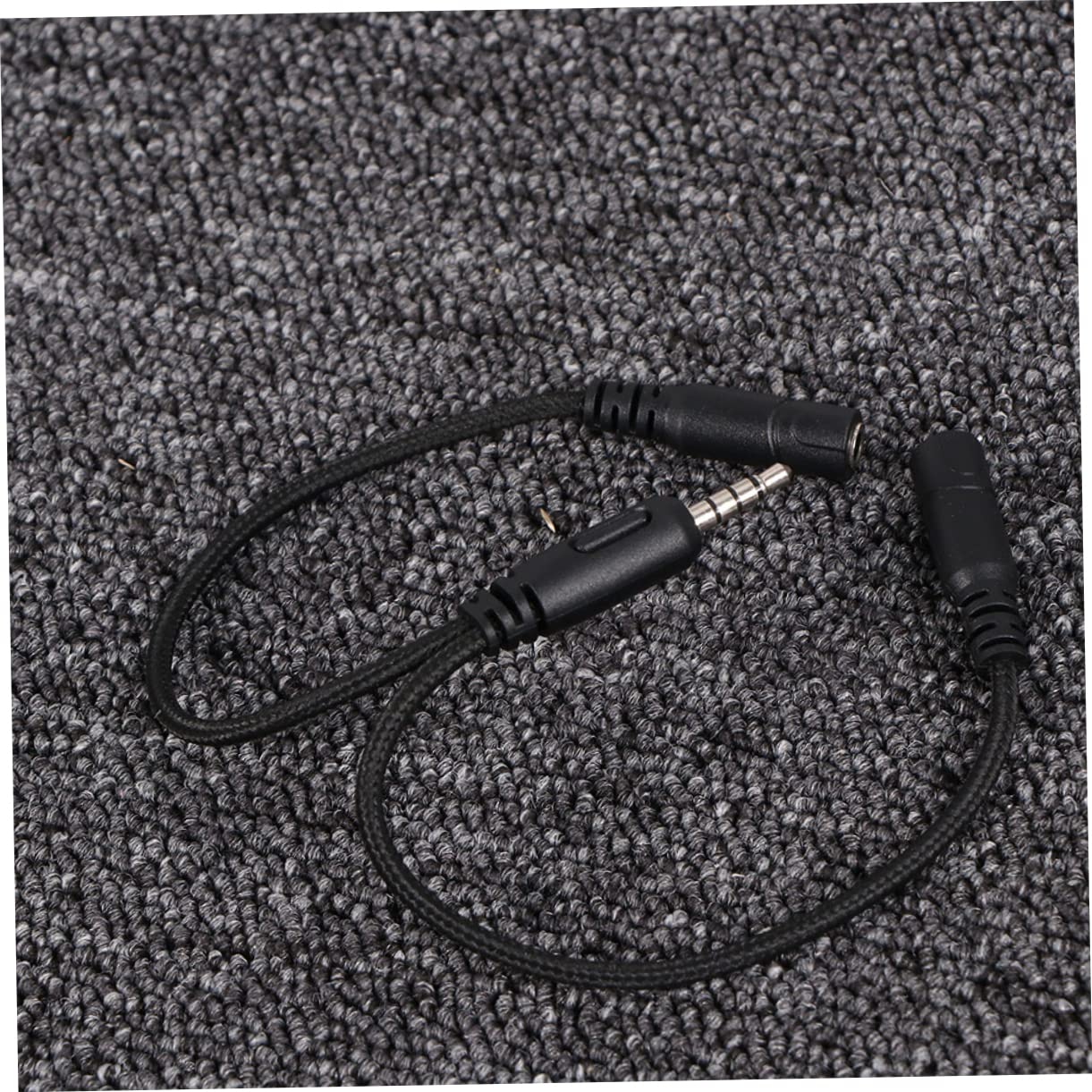 Mipcase 20cm 3.5mm Notebook to Phone Adapter Cables Pair Plastic Metal Easy to Use Home Office Patch Cords Random