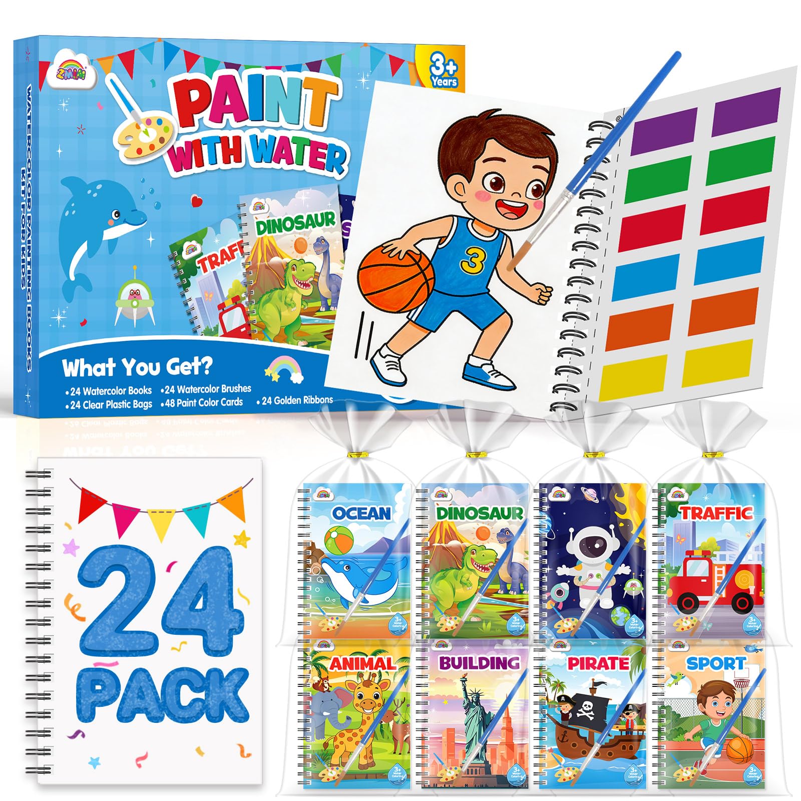 ZMLM 24 Pack Coloring Books - Birthday Party Favors for Kids 4-8 Craft Gift