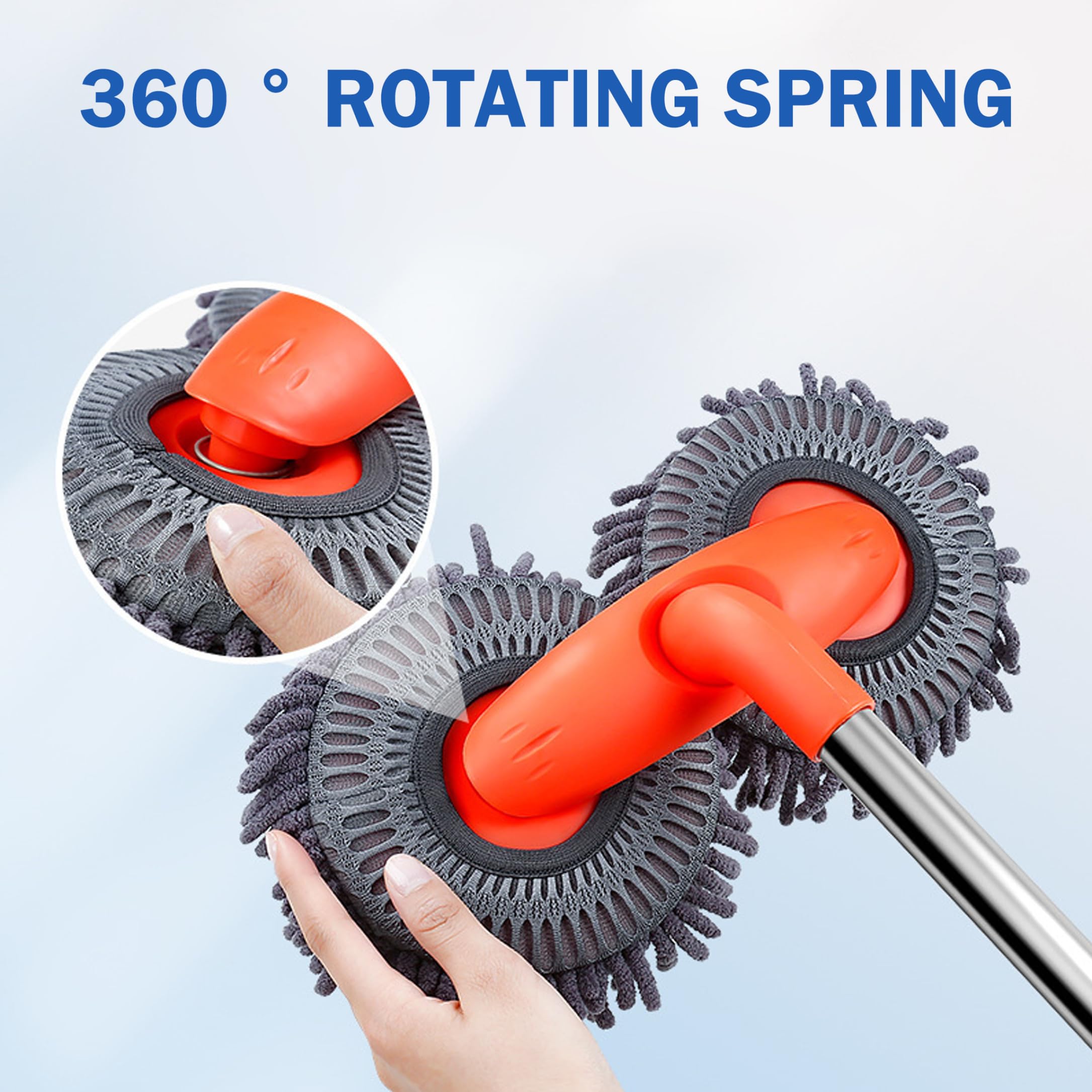 Balai de lavage de voiture, brosse lavage voiture télescopique, double tête en Chenille, outil nettoyage sans rayures pour véhicules, 20 à 45 pouces
