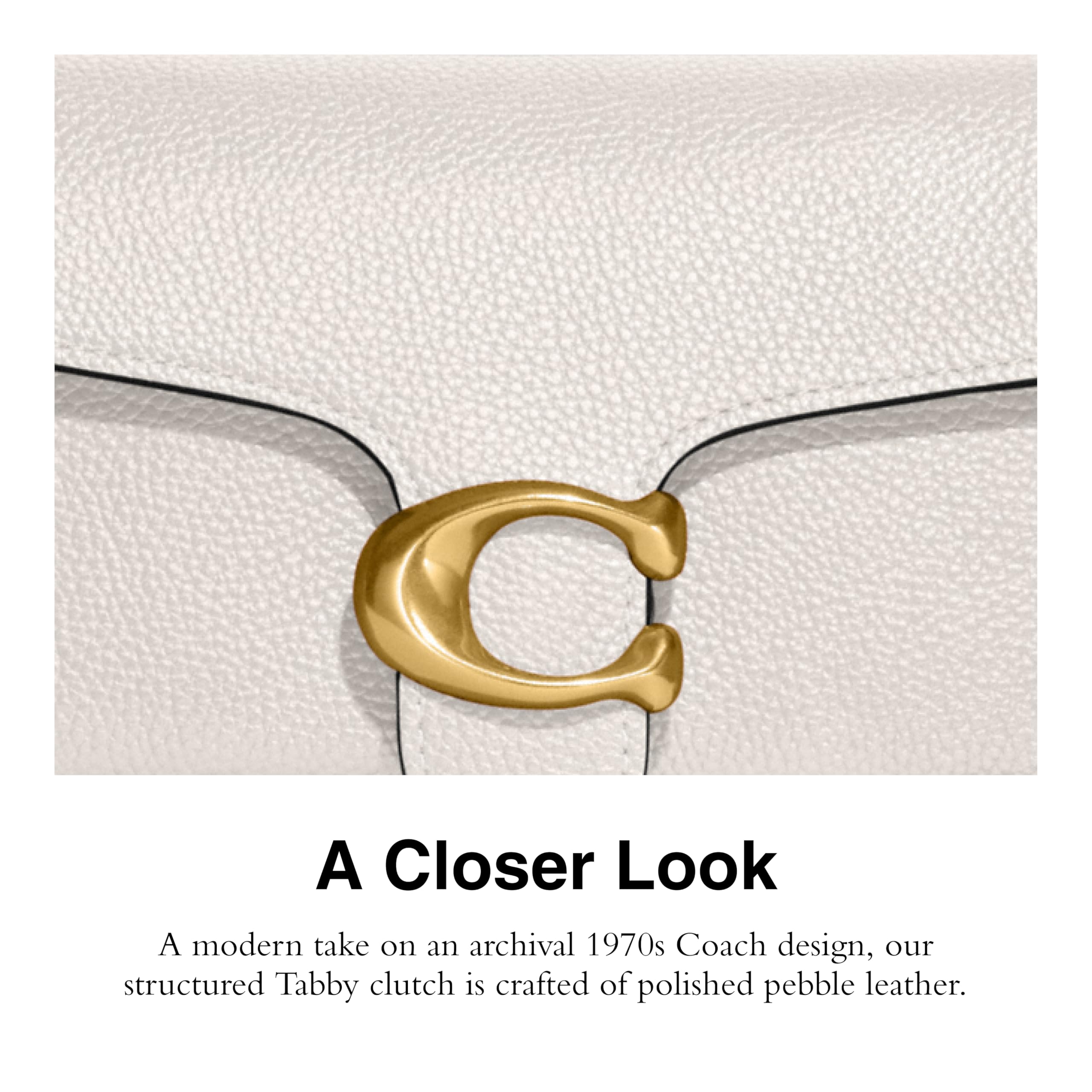 Coach Tabby Chain Clutch: One Size Chalk