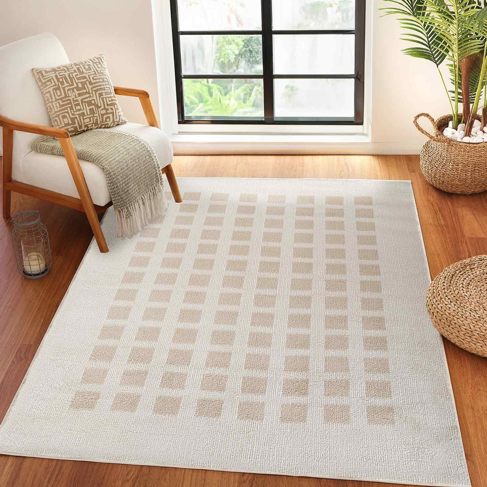 Grass Green Modern Shaggy LAURINE Area Rug - Machine Washable - 160 x 213 cm - 100% Polyester - Livabliss