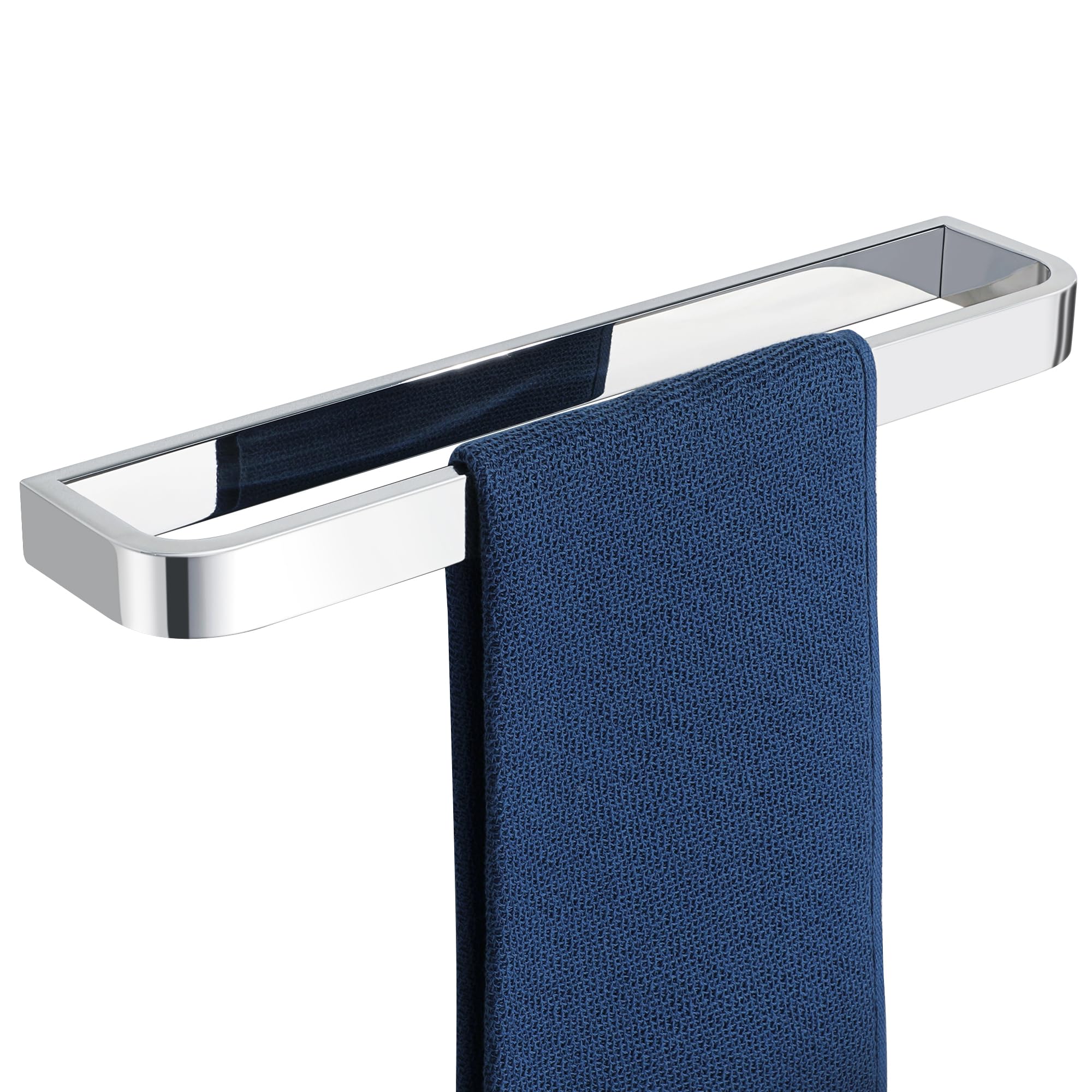 SAYAYO Chrome Hand Towel Holder, 40CM Towel Rail Wall Mounted for Bathroom Heavy Duty SUS304 Stainless Steel Towel Ring with Drilling