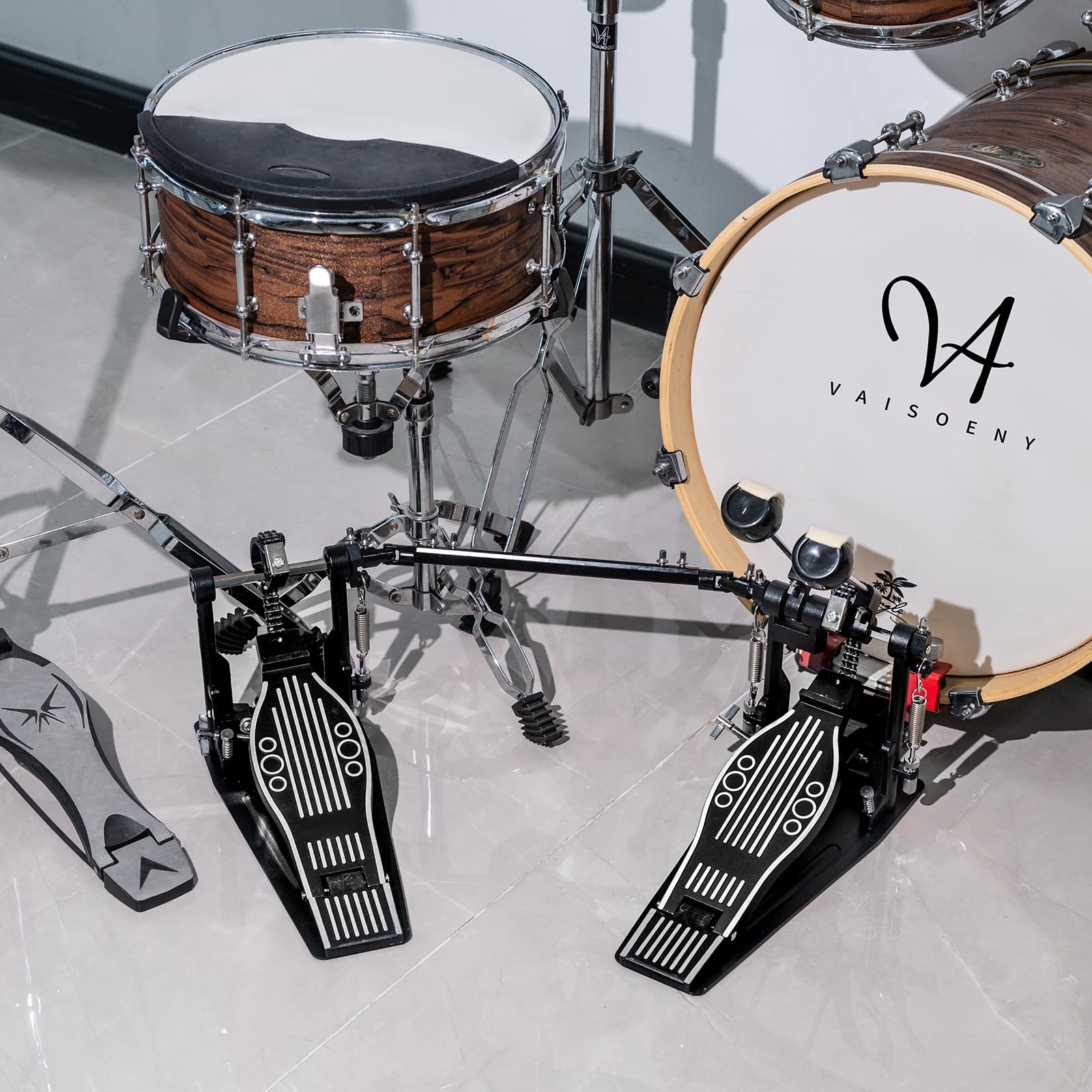 Doppio Pedale Batteria, Doppio Pedale con Doppia Catena, Doppio Pedale, Accessori per Percussioni Professionali (V-ST13)