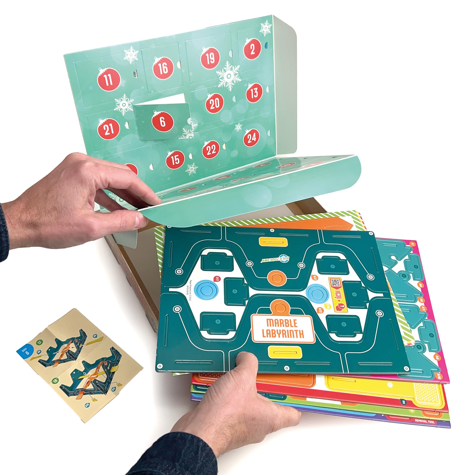 Build Your Own Marble Labyrinth Advent Calendar - Ages 8+ - Creative Christmas Craft Toy, Multicoloured, Small to Medium - Image 4