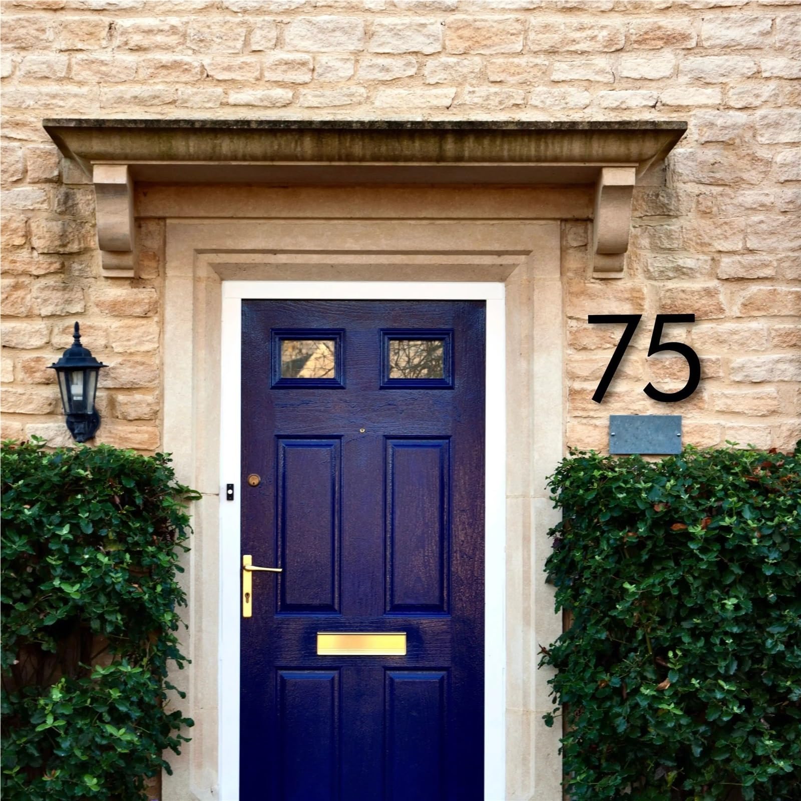 Número Casa Exterior Placa acrílica con letras numéricas de 6 a 12 pulgadas for buzón moderno, marca dirección casa al aire libre(8,12 inch)