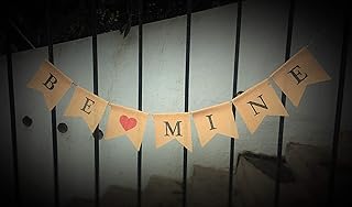 Be Mine Proposal props, BE MINE Wedding banner, Wedding props,Valentine Banner - Valentine Garland, Be mine - Rustic wedding burlap banner