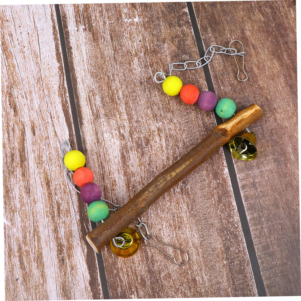 VANZACK 3stücke Parrot Beads Swing Bunte Holzspielzeug Schaukel Für Kleine Vögel Für Wellensittiche Und Papageien Fördert Spiel Und Sicheres Material