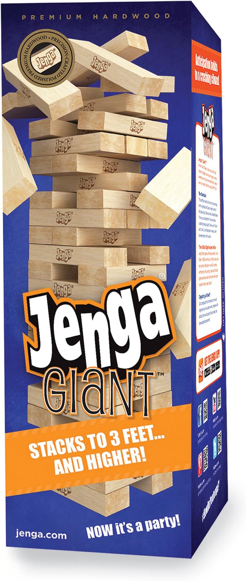 Jenga GIANT Premium Hardwood Game (Stacks to 3+ feet. Ages 10+)