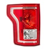 RANSOTO F150 Tail Light Compatible With Ford F-150 2015 2016 2017 Rear Brake Lights with Bulbs Left Driver Side Tail Lamps Replace FL3Z13405A-PFM, FO2800239