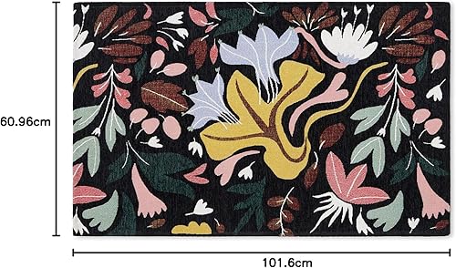 Miniatura 10 de TOWN & COUNTRY LUXE Livie Floral Drip Everwash Alfombra decorativa lavable multiusos, alfombra de pasillo de cocina, tapete de bajo perfil, alfombra