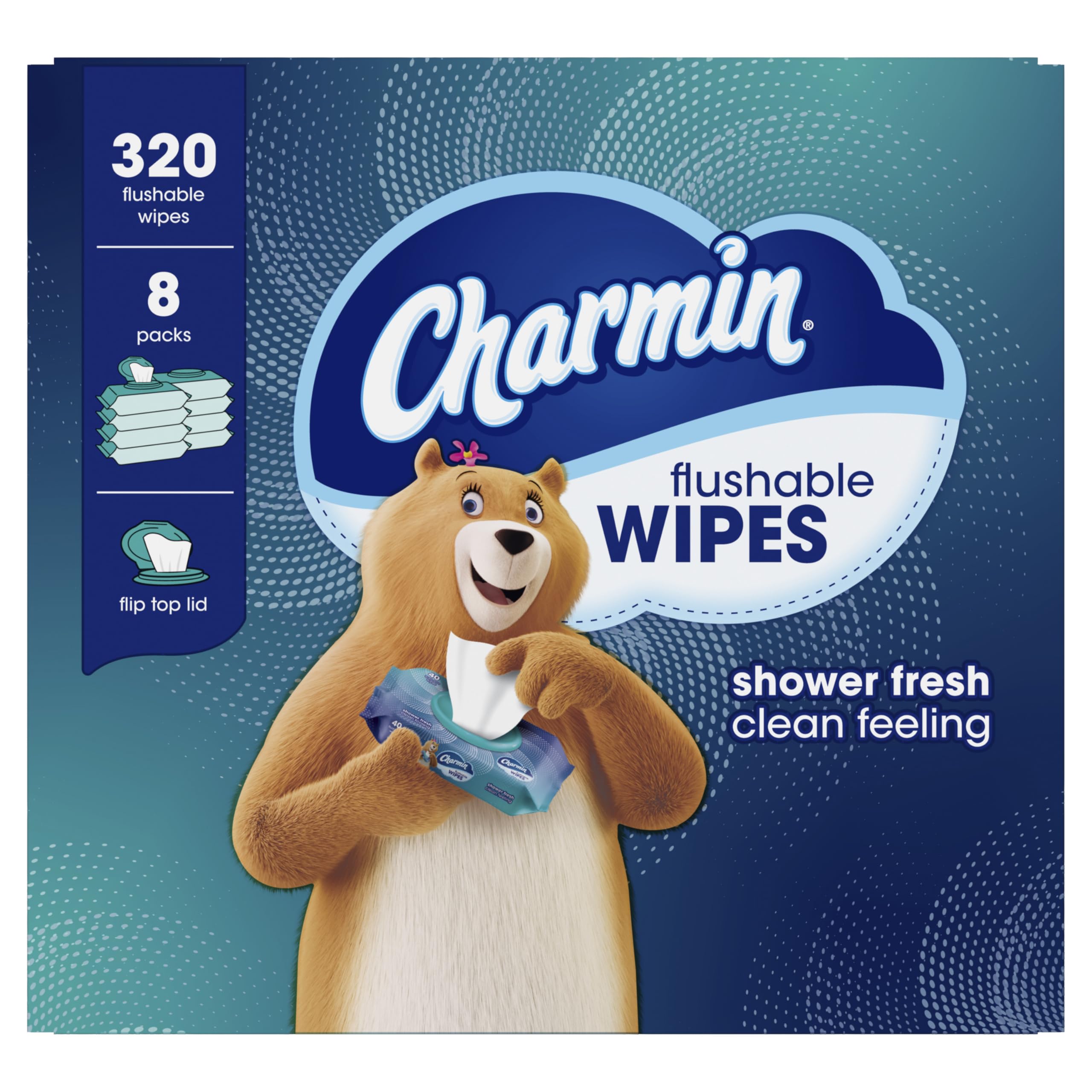 Charmin Flushable Wipes, 4 Flip-Top Packs, 40 Cleansing Wipes Per Pack - View #4