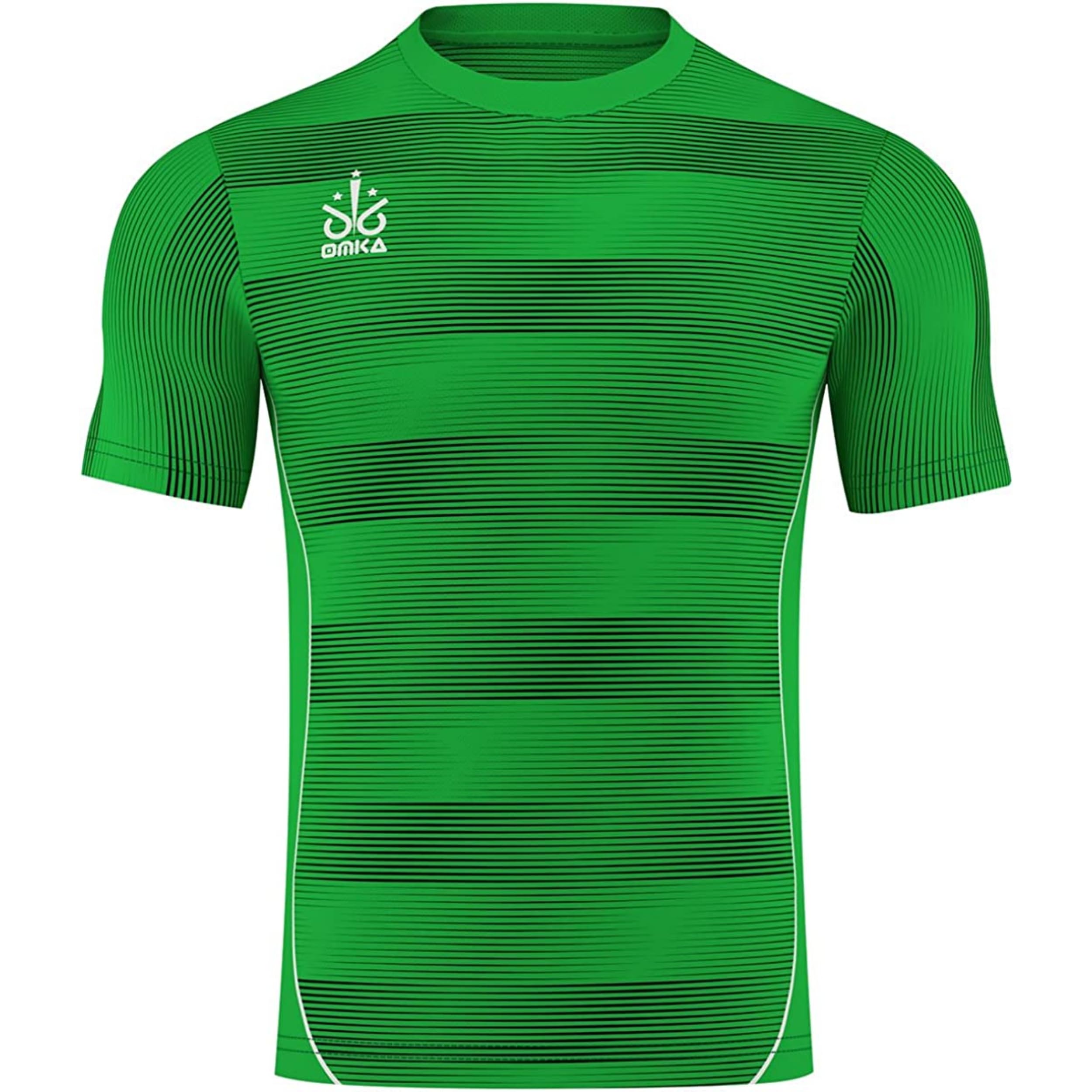 OMKA Team Sportshirt - Atmungsaktives Kurzarm-Fußballtrikot, Rundhals-Fantrikot, Premium Teamwear Sportbekleidung