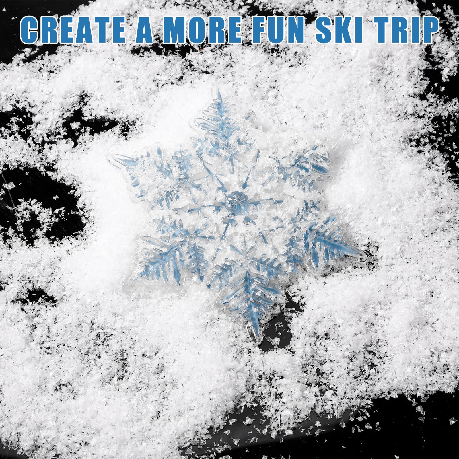 Stomp Pad Snowboard A Fiocco Di Neve 3D - 13x11 Cm Trasparente Antiscivolo - Foto 6