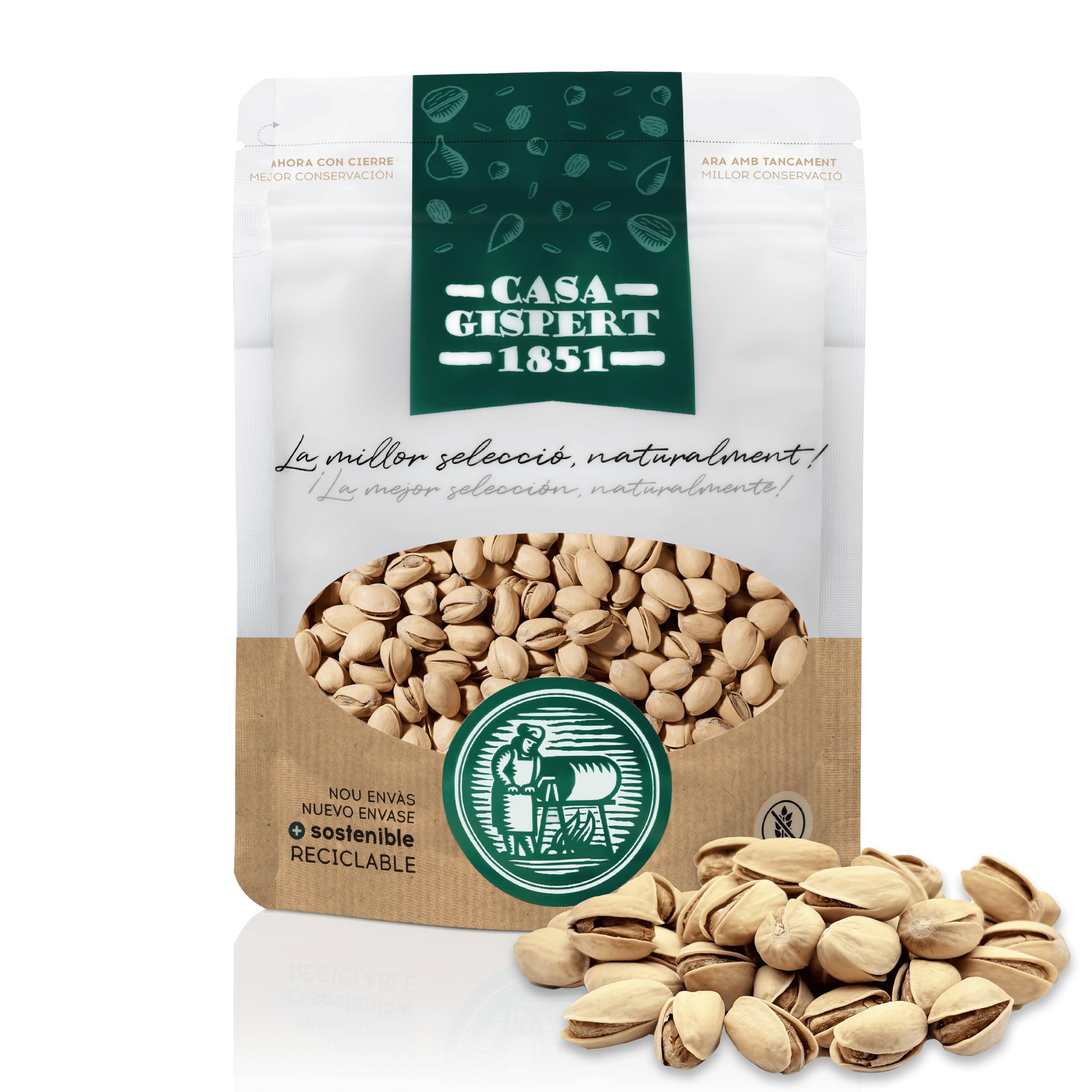 Casa Gispert - Pistacho - Sin Gluten, Vegano (500g, Crudo - Sin Cáscara - País) — view 9