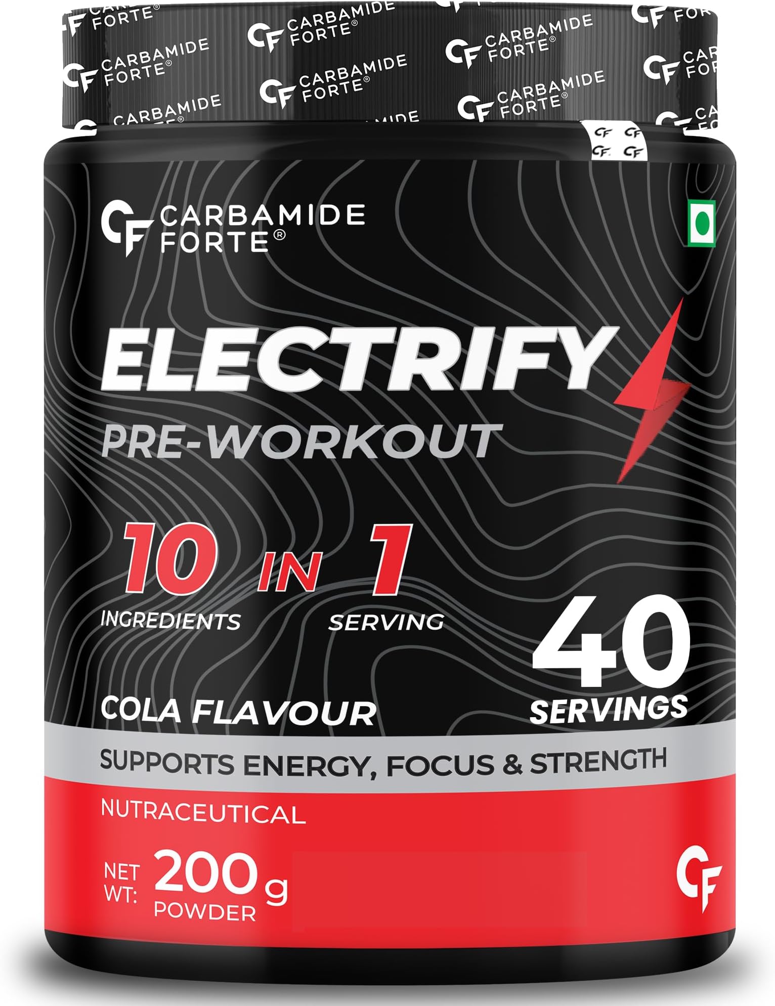 Pre Workout For Men & Women | Pre Workout Supplement For Men & Women For Energy, Focus & Strength | Pre-Workout Supplements For Gym | Cola Flavor - 200g