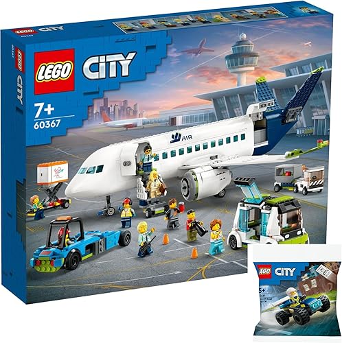 BRICKCOMPLETE Lego City 60367 - Plano de pasajeros y 30639 para perros y scooter (2 unidades)