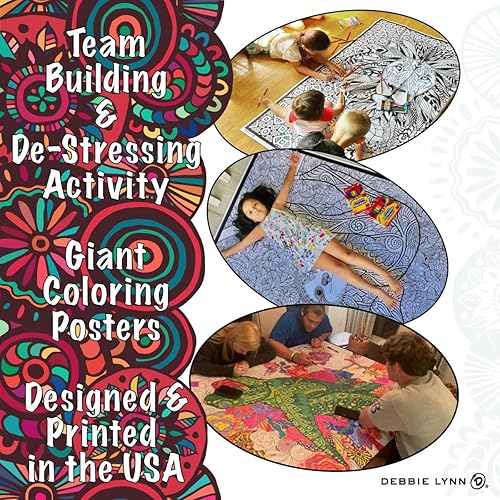 Miniatura 3 de Debbie Lynn  El póster original jumbo para colorear. Enorme formato de 48 x 63 pulgadas, el más grande del mercado. Elige entre 12 grandes diseños