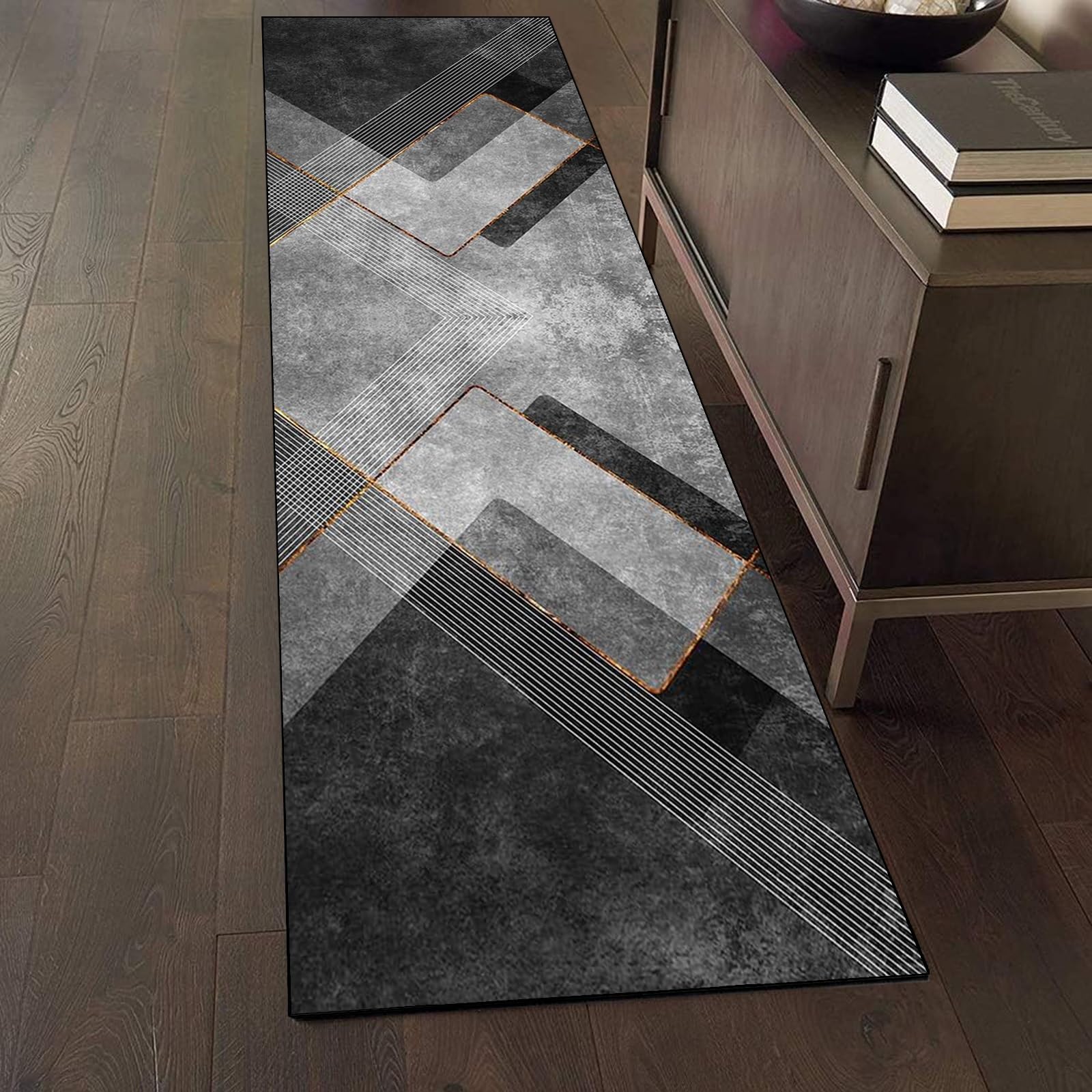 Teppich Küche Teppich Läufer für Küche 95 x 120 cm Modern rutschfest Waschbar Dauerhaft,Antistatisch Küche Teppich rutschfest Teppich Läufer Flur Küche für Flur, Küche, 2
