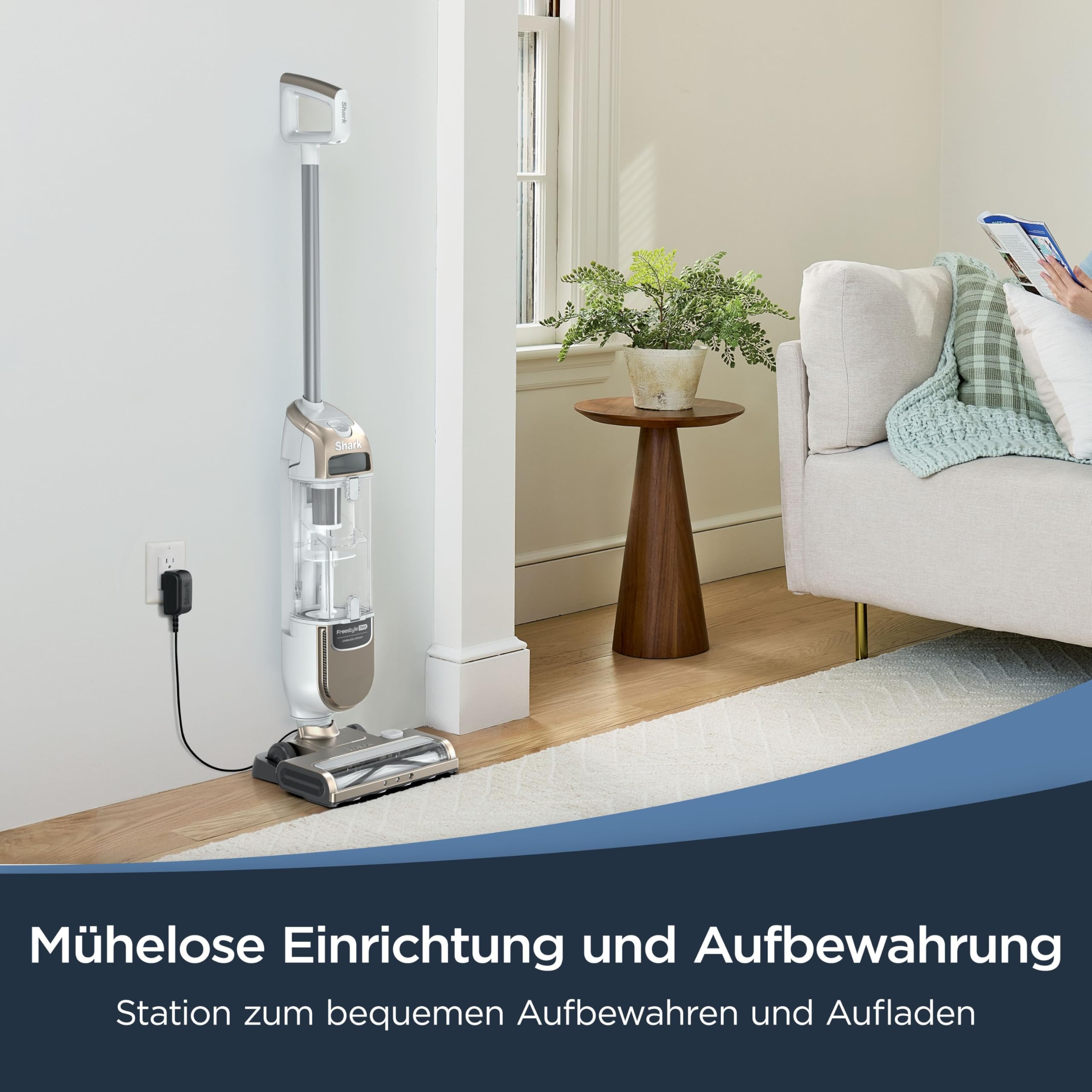 Shark Freestyle Max Akku-Staubsauger, Multi-Oberflächenreinigung, kabellos, leicht, einfache Entleerung, einfaches Verstauen, einfache Wartung, LED-Scheinwerfer
