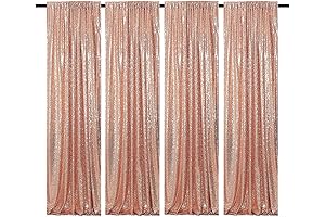 Rose Gold Sequin Curtain Backdrop: Sparkle Up Your Celebrations