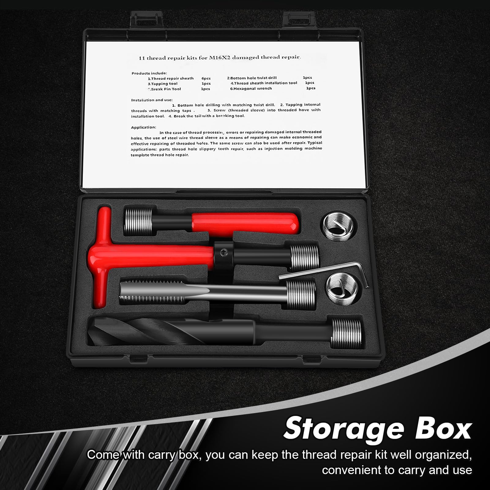Chiave per Trapano a Spirale in Acciaio Inossidabile M16x2, Kit di