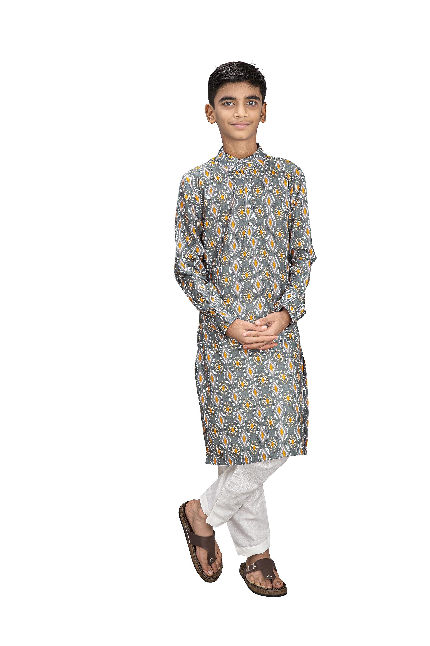 PURVOSHKid's Cotton Kurta with Pyjama set for Boys Digital Printed Fully Stitched