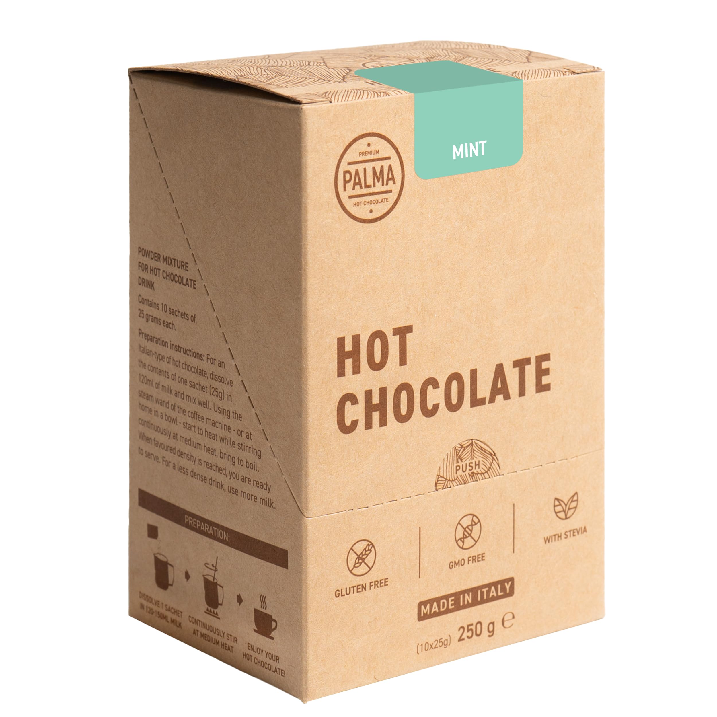 PALMA Italian Hot Chocolate Sachets - Mint | 250g (10 Servings)