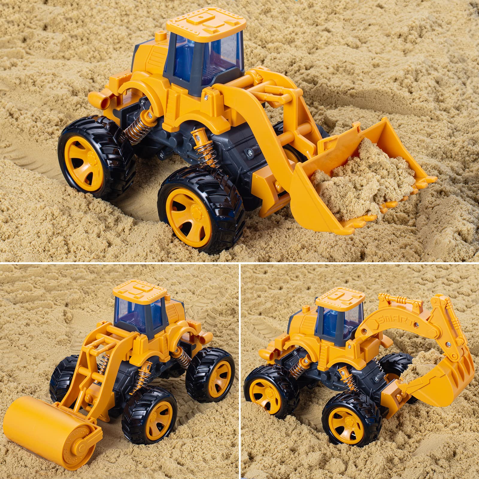 Amazon.co.jp: Construction Toys 7.5インチ 摩擦式モンスターホイール
