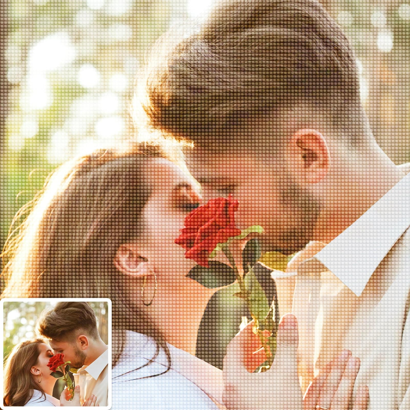 UM UPMALL 5D Diamond Painting Personalizado Foto Kit Completo - Cuadro Personalizado con Foto, Custom DIY Diamond Embroidery Kit, Decoración De La Pared Del Hogar, Round | Square Drill-30 * 30