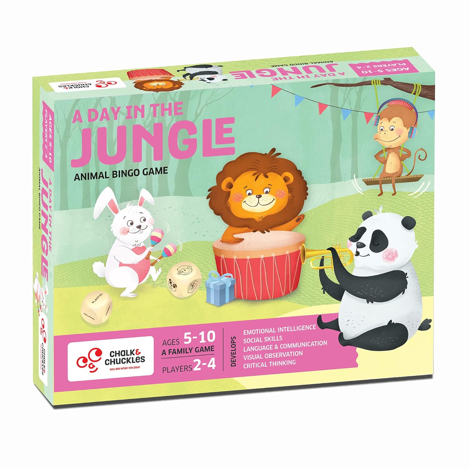 Buy Chalk and Chuckles A Day in The Jungle, Fun Animal Bingo Board Game