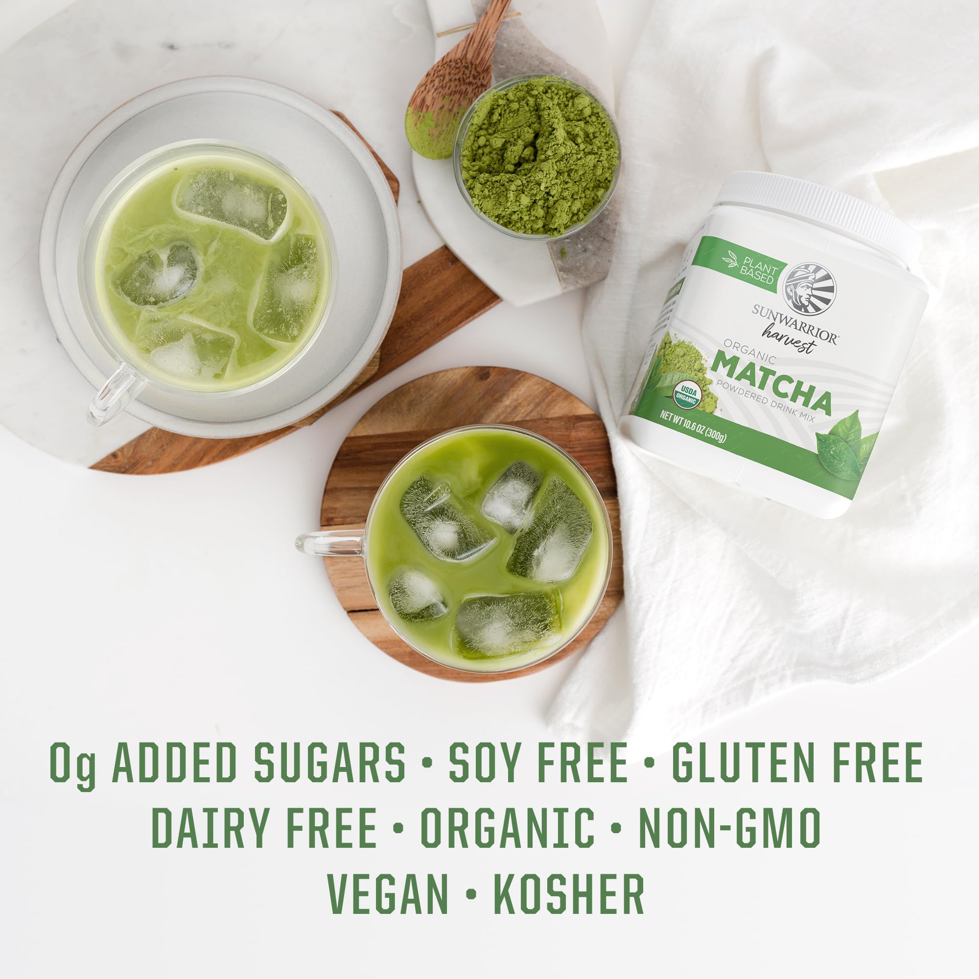 Organic Matcha Green Tea Powder Culinary Grade Matcha for Smoothies Baking Lattes Vegan Sugar Dairy Free 225 Servings — view 5