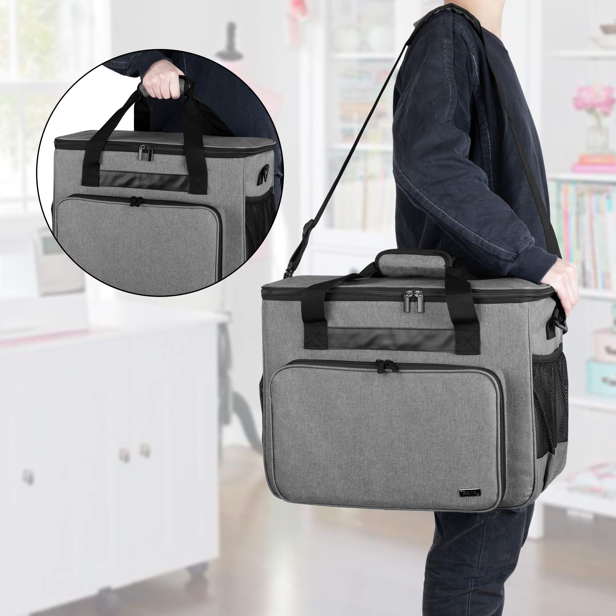 Teamoy Borsa per macchina da cucire, Borse da trasporto macchine da cucire per la maggior parte delle macchine da cucire standard e accessori per cucire