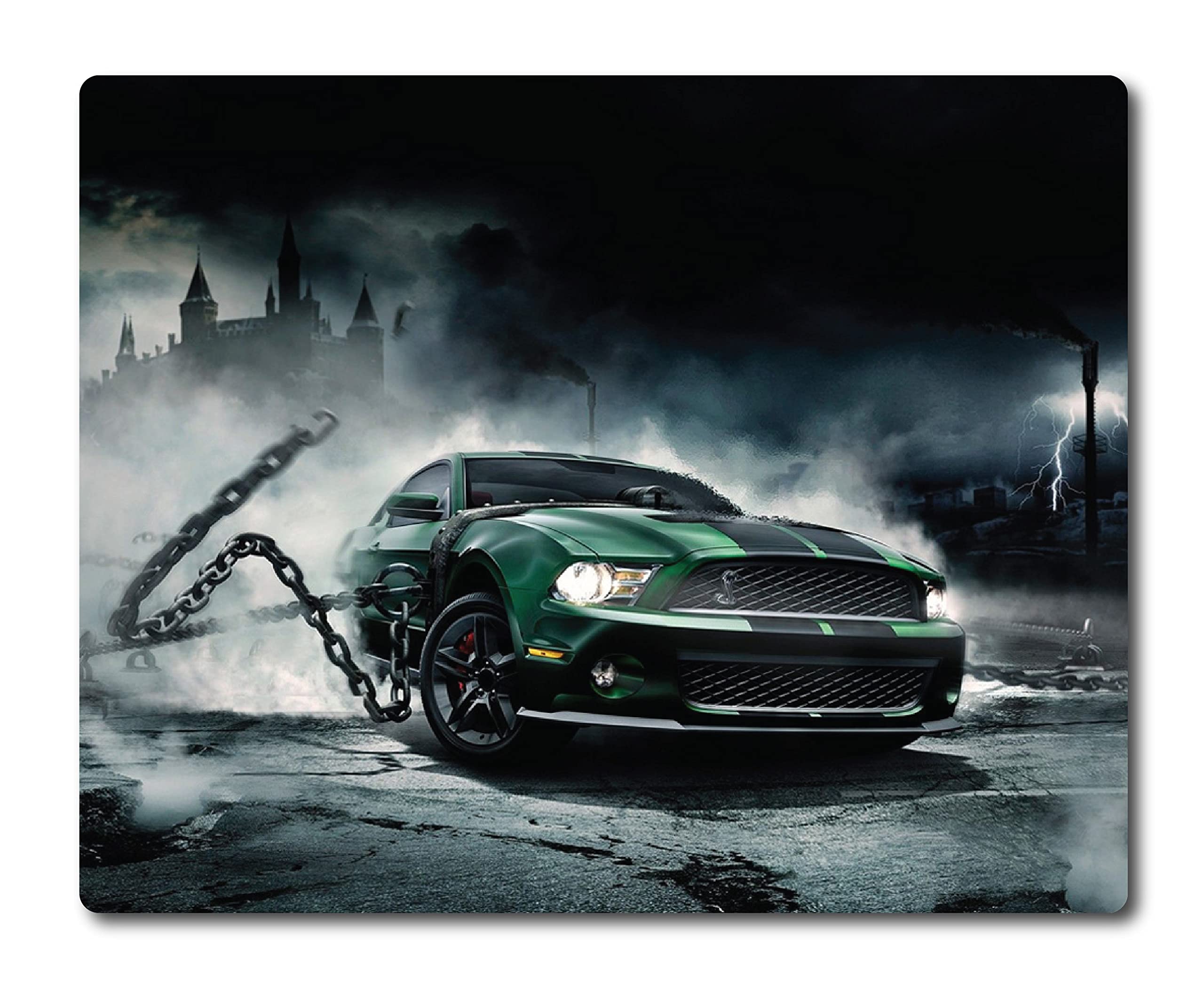 woopme® Car Theme Printed Mouse Pad Compatible for Laptop Computer Desktop PC Girls Kids Gaming Non Slip Rubber Base L x H 24 x 20 CMS