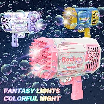 Amazon | •AIBOIKE バブルガン バブルマシンガン 69穴 カラフル