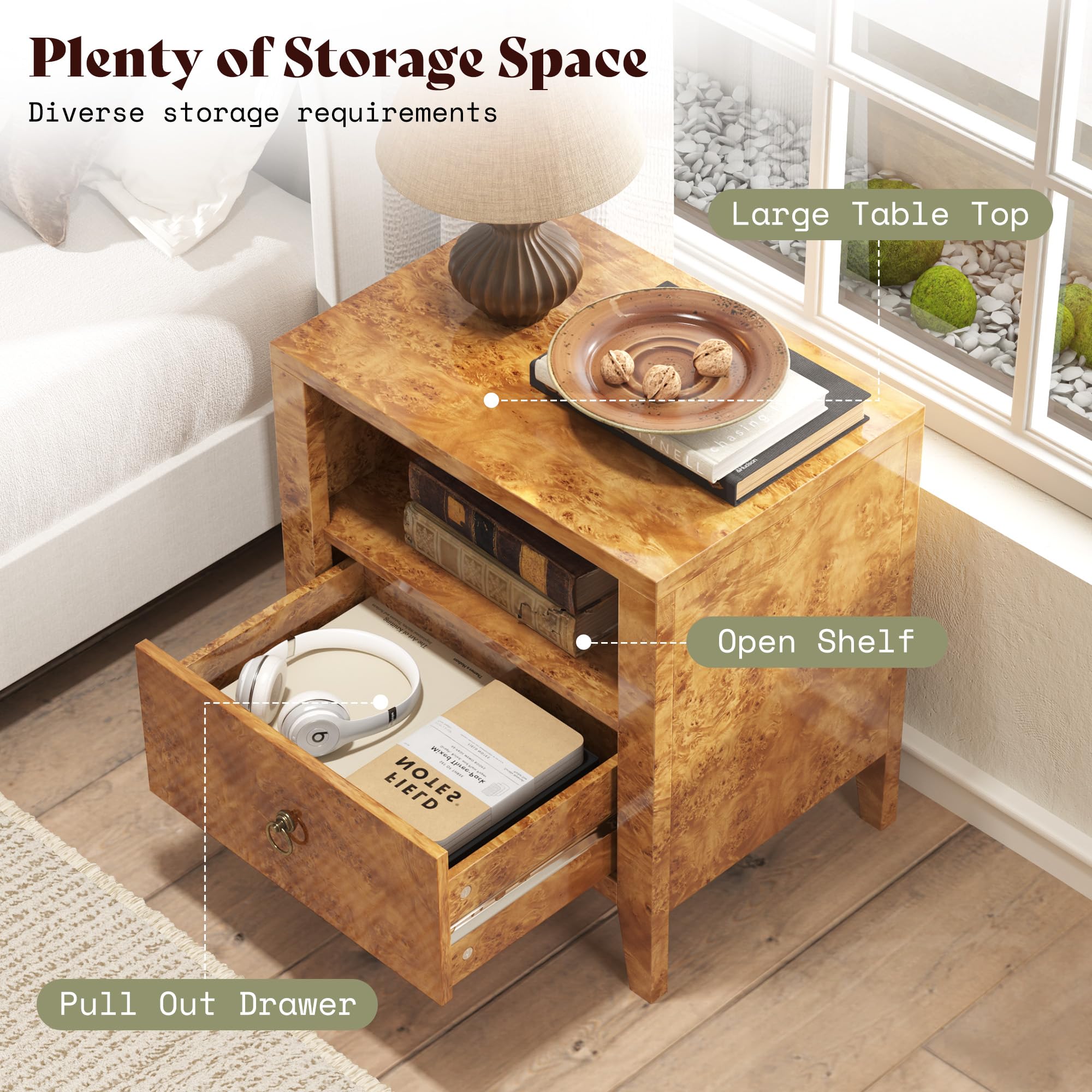 The 4 Best Burl Wood Nightstands for 2026 1 Product photo