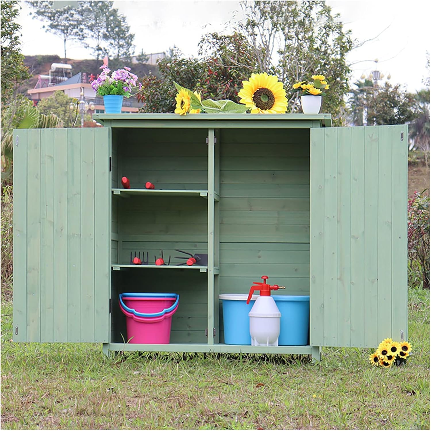 Outdoor Storage Shed Indoor Outdoor Tool Functional