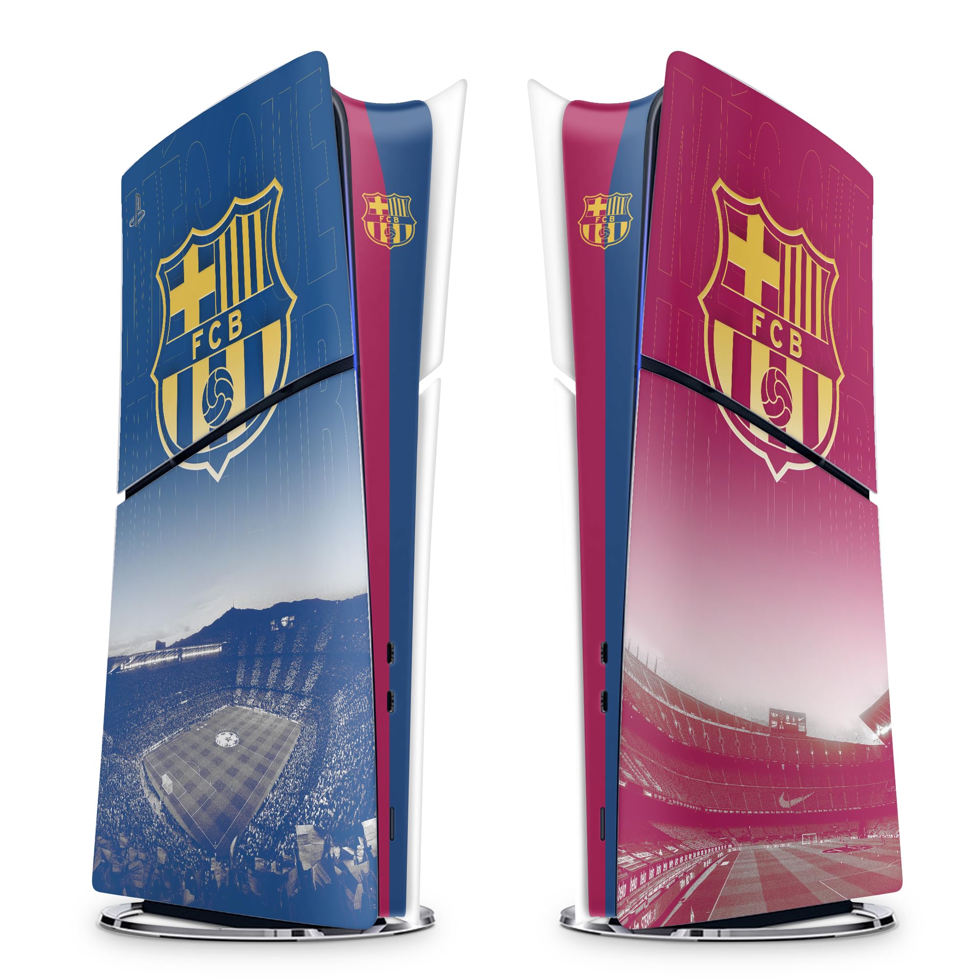 Aufkleber PS5 Barca, Aufkleber für Playstation 5 Fußball, Konsole und Controller, Slim Digital, Skin Barcelona PS5 (1 Controller)