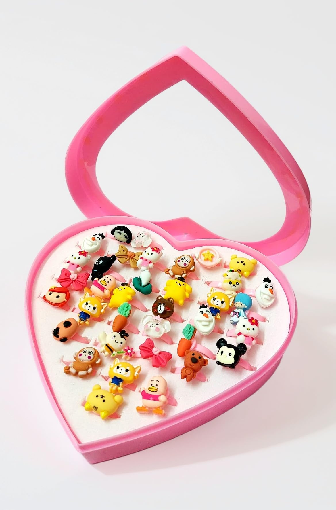 SUPER TOY Adjustable Finger Ring for Girls - 36 Pcs