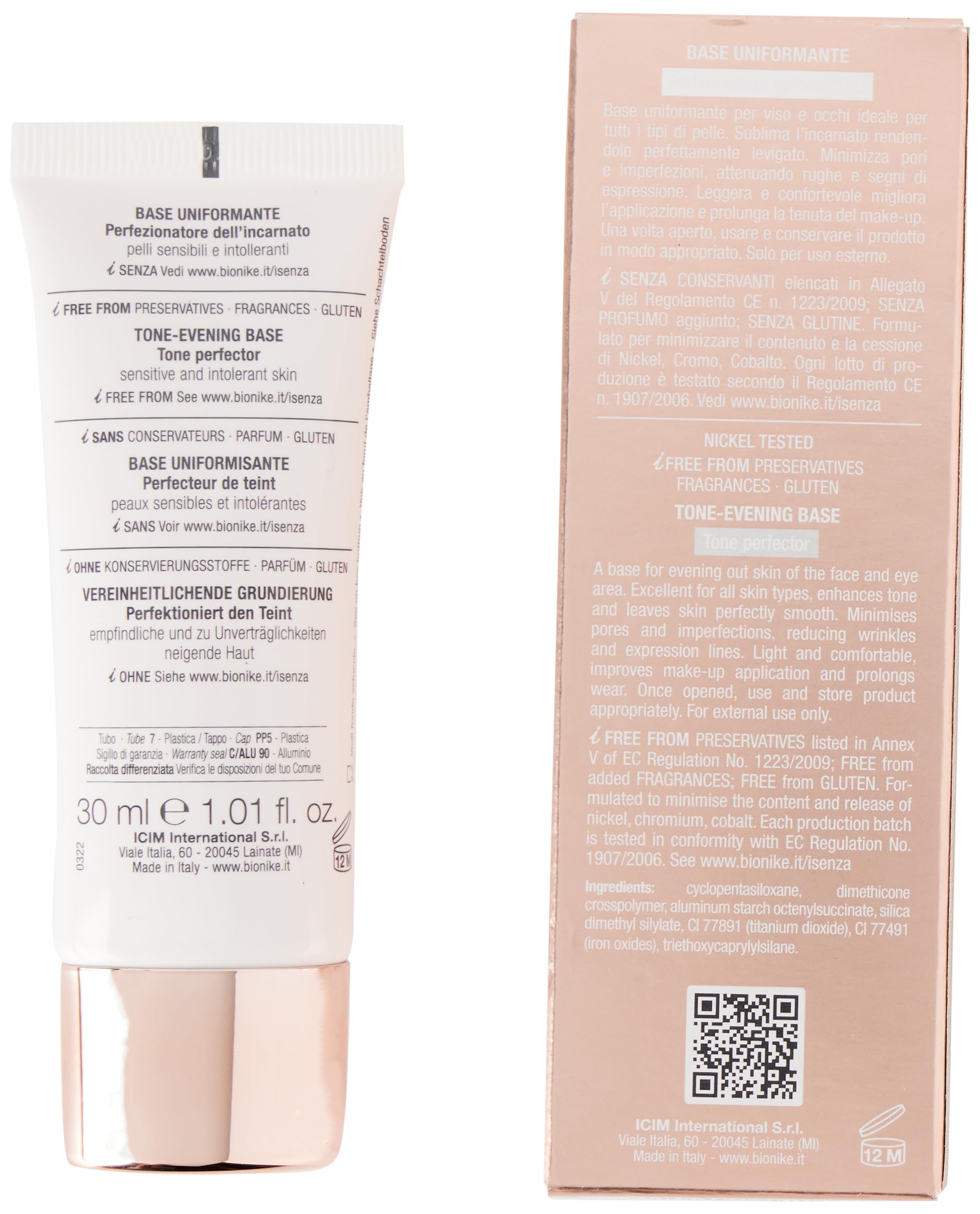 Primer base viso uniformante, leviga e uniforma l'incarnato minimizzando pori e rughe per preparare il volto all'applicazione del makeup in maniera confortevole; prolunga la durata del trucco