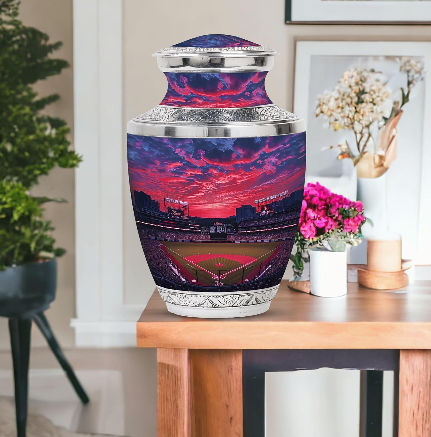 Baseball Urn for Ashes Adult Male - 10 Inch Funeral Urns for Human Ashes Adult Female - Large Baseball Urns for Mom & Dad - Decorative Memorial Cremation Urn for Women & Men - Image 7