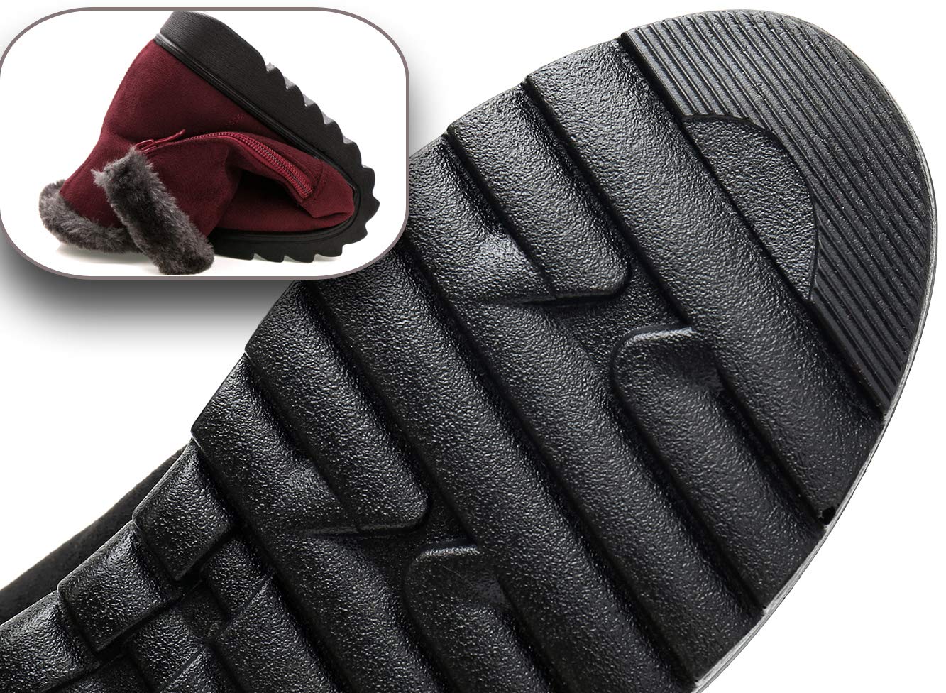 Vunavueya Stivali Donna Invernali Scarpe Stivaletti da Neve con Imbottitura Calda Stivali alla Caviglia Caldi Boots Scarpe 35-41.5