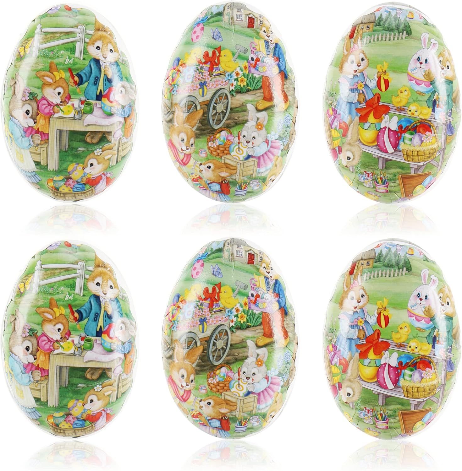 comfour® 6x Easter eggs to fill Colorful filling eggs for Easter